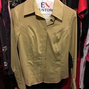 Tan Express Stretch Button Down Shirt
